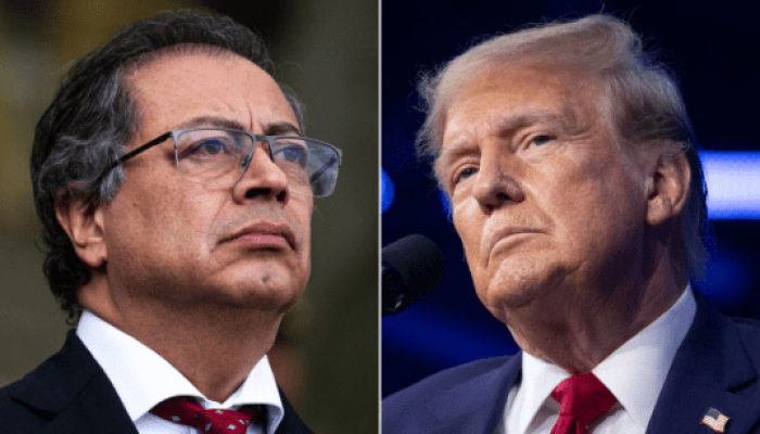 Gustavo Petro, presidente da Colômbia e Donald Trump, presidente dos EUA  • Getty Images