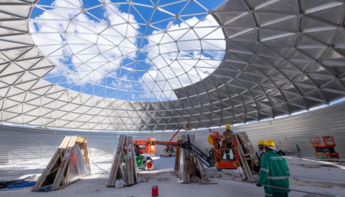 Sanepar constrói maior reservatório em aço da América Latina.Foto: André Thiago Chaves Aguia...