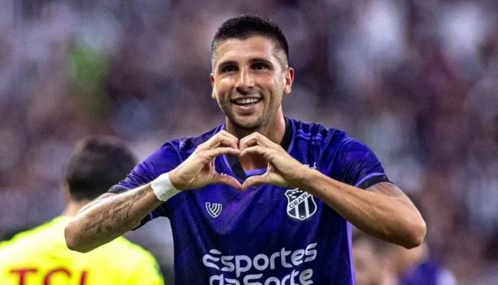 Meia Lucas Mugni comemora gol do Ceará  • Stephan Eilert/Ceará SC