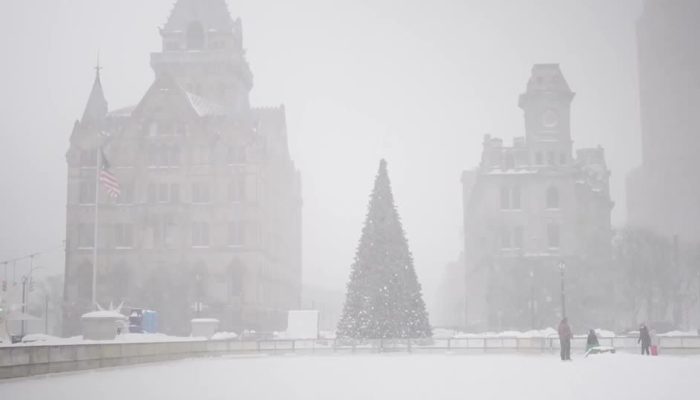 Tempestade de inverno despeja neve no estado de Nova York  • Reprodução