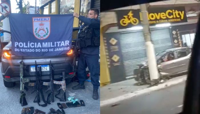 Segundo a PM, houve reação e confronto quando os ocupantes do veículo foram abordados  • Re...