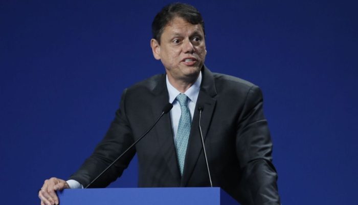 O governador de São Paulo, Tarcísio de Freias  • Lourival Ribeiro/SBT