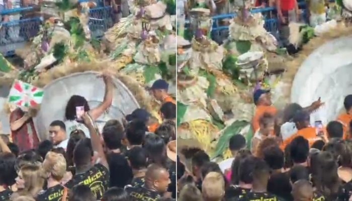 Baiana passa mal no desfile da Grande Rio  • Eduardo Senra/CNN