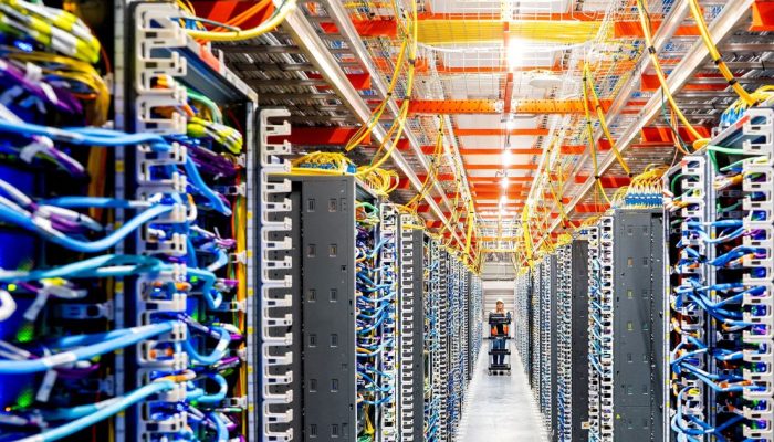 Data center de IA da Amazon Web Services em New Carlisle, Indiana, EUA em 2 de outubro de 2025  ...
