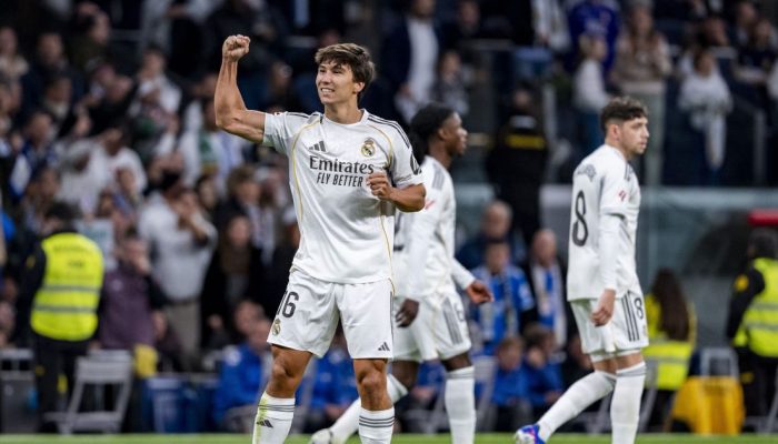 Gonzalo Garcia anotou três na vitória do Real Madrid  • Photo by Alberto Gardin/NurPhoto via...