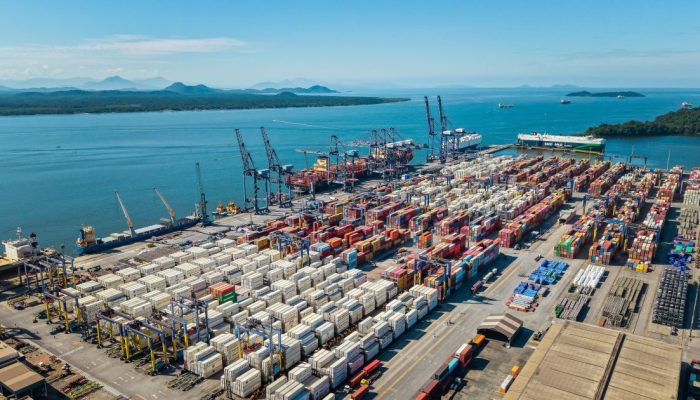 Imagem mostra Terminal de Contêineres de Paranaguá, no Paraná  • Divulgação/TCP