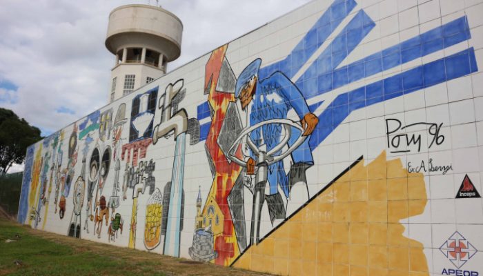 Em Curitiba, Painel de Poty Lazzarotto sobre o saneamento completa 30 anos Foto: Sanepar