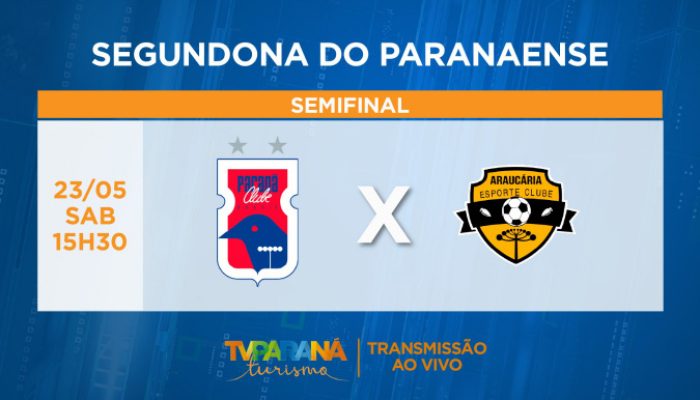 TV Paraná Turismo transmite jogo decisivo Paraná x Araucária pela semifinal da segundonaFoto: ...